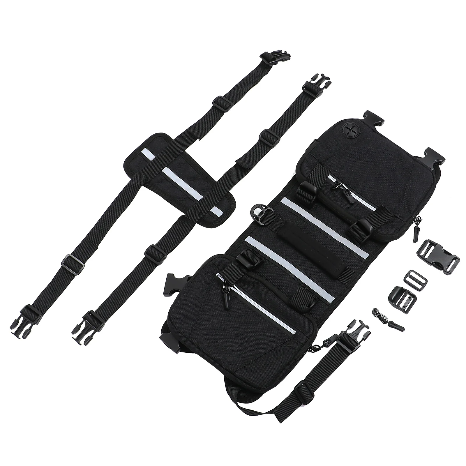 

1Pcs Pet Dog Backpack Stylish Portable Self-Wearing Saddle Bag for Daily Use Traveling Hiking Dog Vest Pouch with Multiple