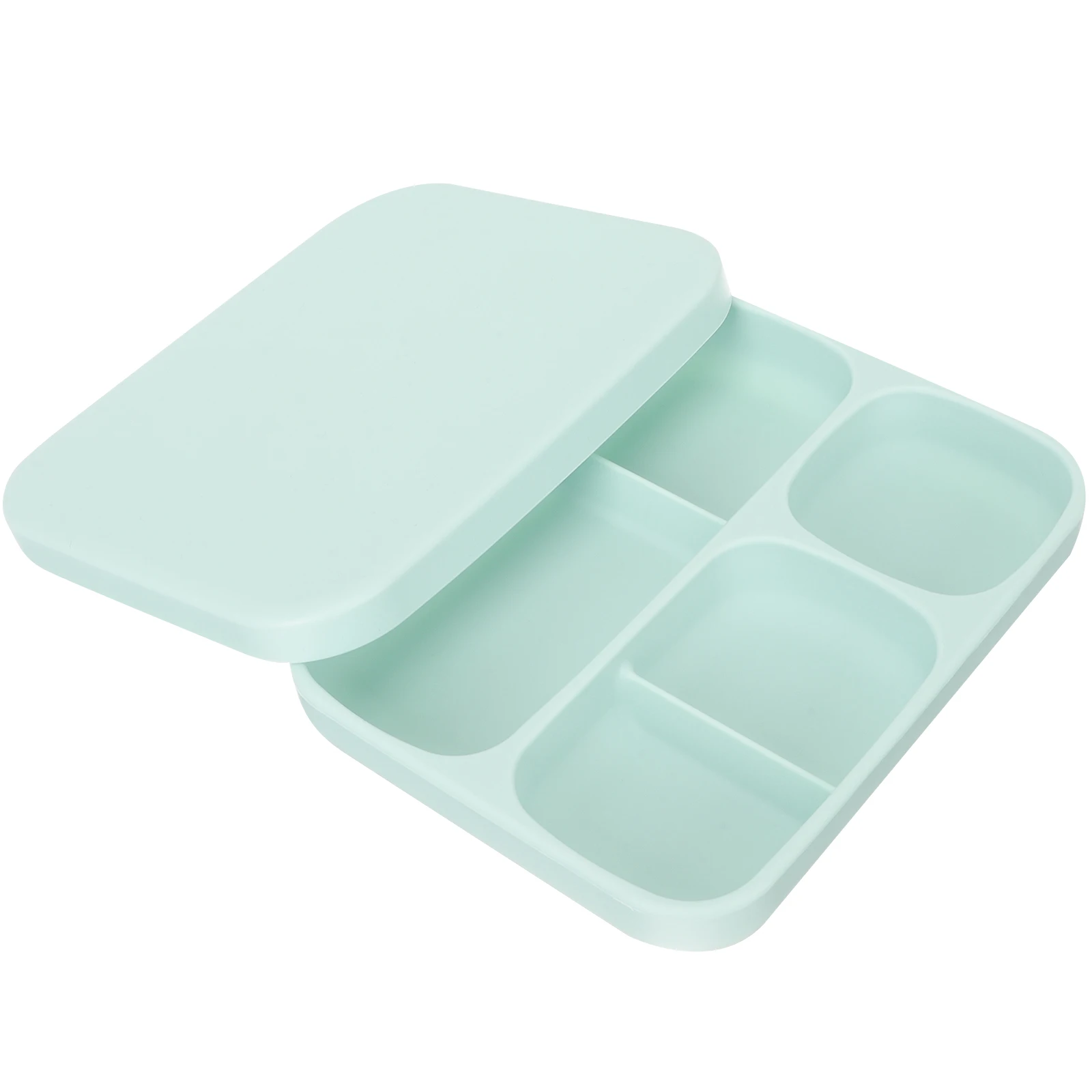 

Silicone Food Plate Kids Baby Plates Divided Tray Suction Cup Portable Easy Clean Fruit Snack Serving Toddler Kitchenware Set