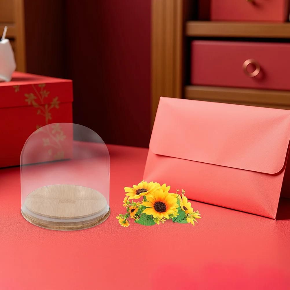 

Glass Cloche Dome 5.89x5.89 Inch Clear for Eternal Flowers Preserved Flower Display Bell Jar Cover Collectibles Cake Dessert