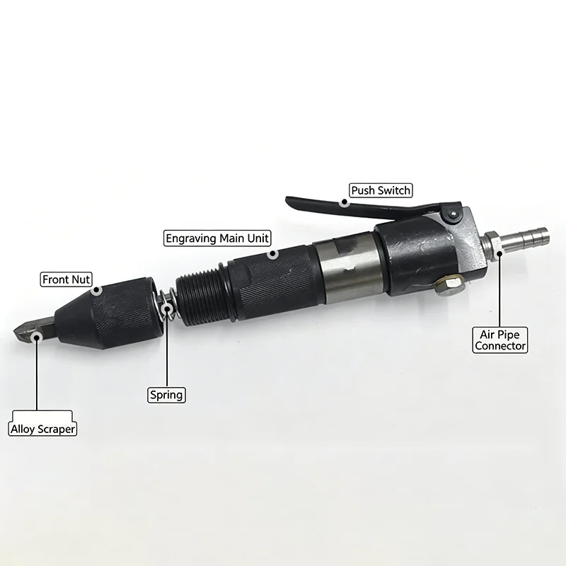 Pneumatic Stone Carving Pen Alloy Chisel Bit For Granite Relief Sculpture Chiseling Edge Trimming Weld Slag Removal