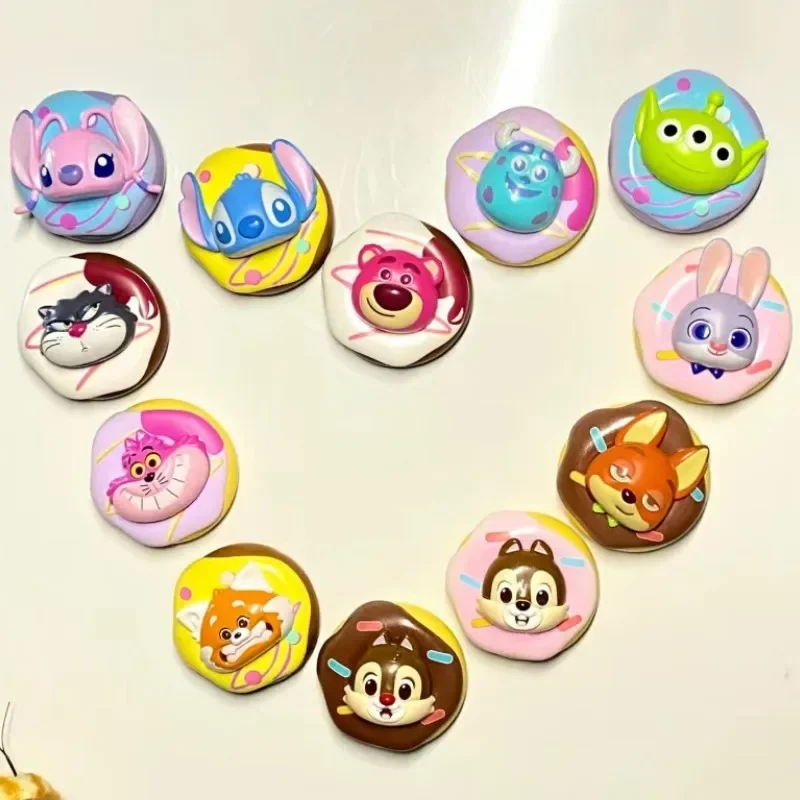 Disney Color Box Doughnut Refrigerator Sticker Theme Anime Figure Caja Ciega Bag Kawaii Decor Cute Gift Toys