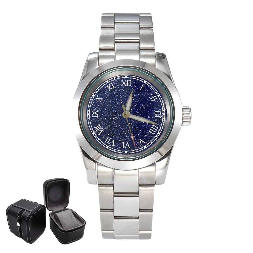 Ladie/ Men Starry Sky Watch 36MM 39MM Star Black and Blue Stainless Steel Material Sapphire Glass for HN35 Movement Automatic