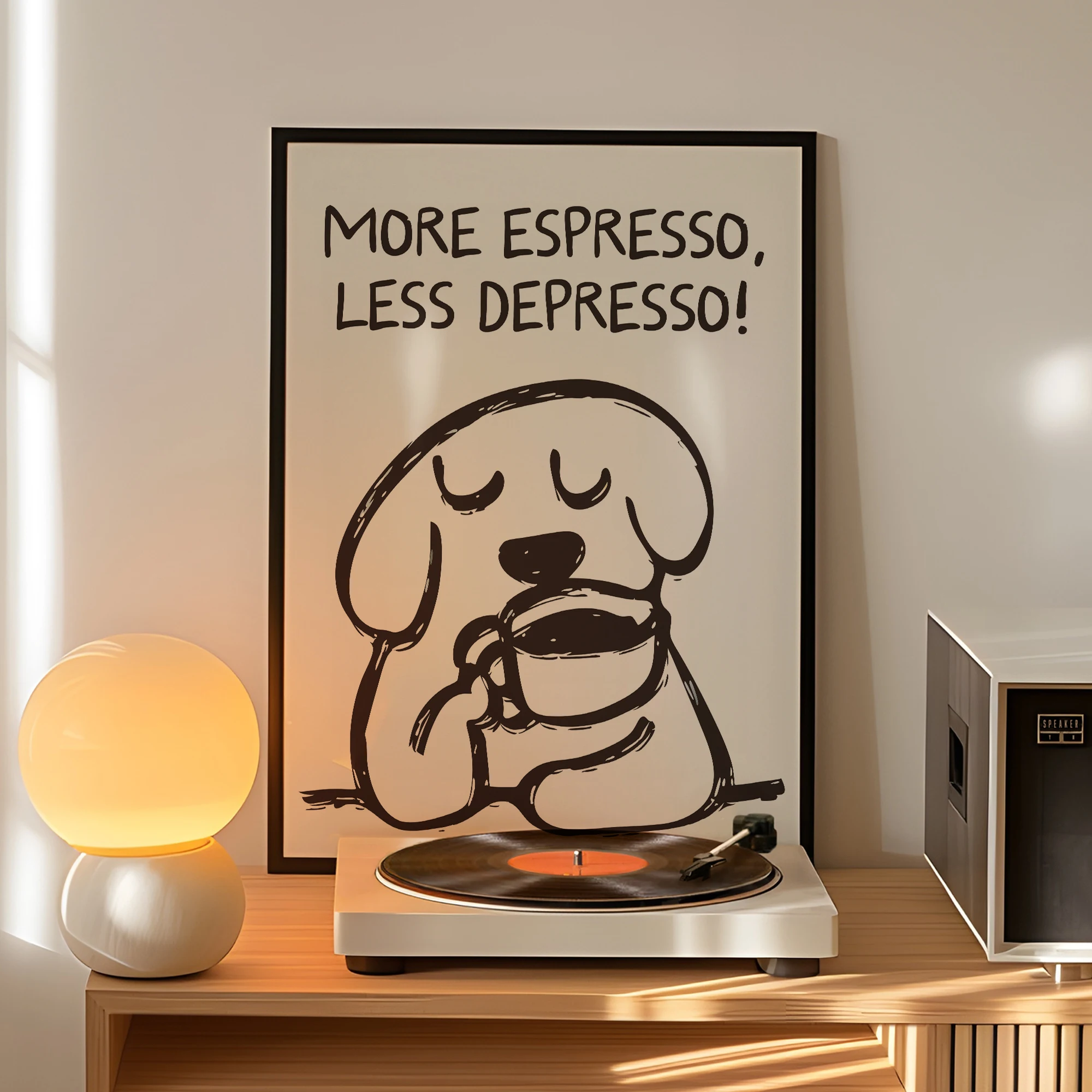 Retro More Espresso Less Depresso Wall Art Prints Canvas Painting Poster Picture For Living Bed Kids Room Home Decor