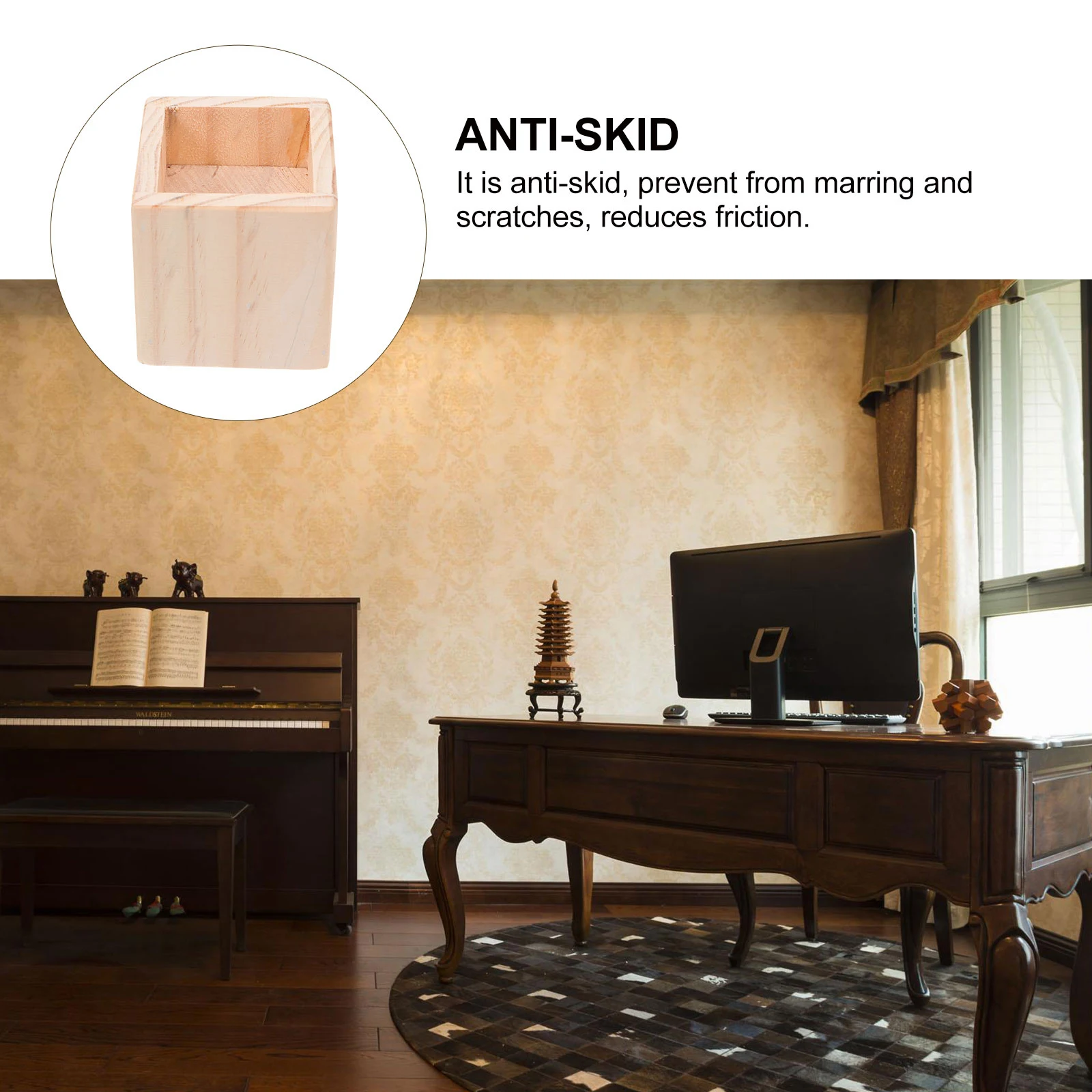 

Bed Risers 5Cm Solid Wood Furniture Lifters For Sofa Chair Table Washer Height Increase Support Block Furniture Supplies