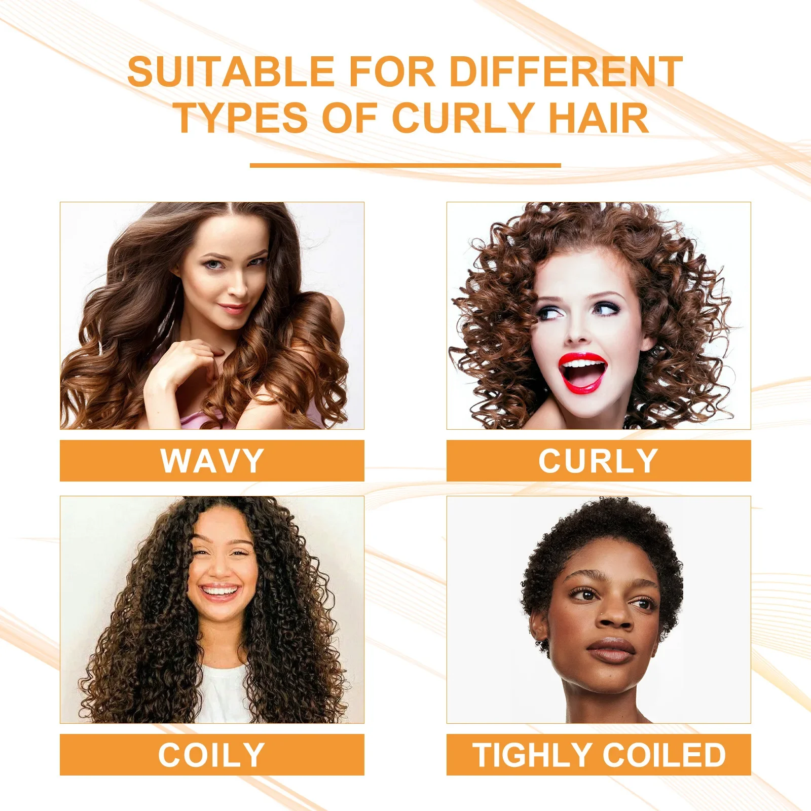 Hair Curling Cream Curly Hair Enhancer Moisturizing Frizzy Styling Wavy Wigs Enhance Smooth Nourishing Curl Boost Defining Cream