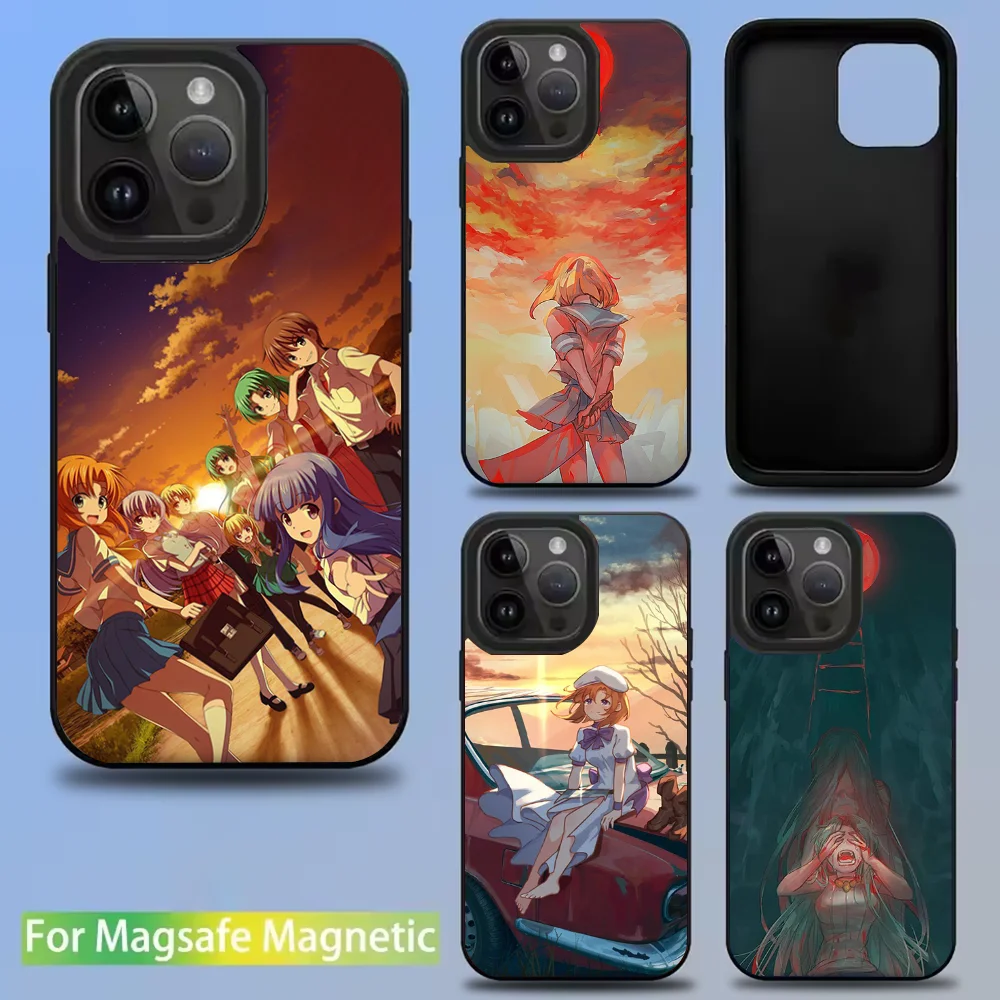 

H-Higurashi When They C-Cry Phone Case For IPhone 16 15 14 13 12 11 Pro Mini Max Soft Magnetic Cover