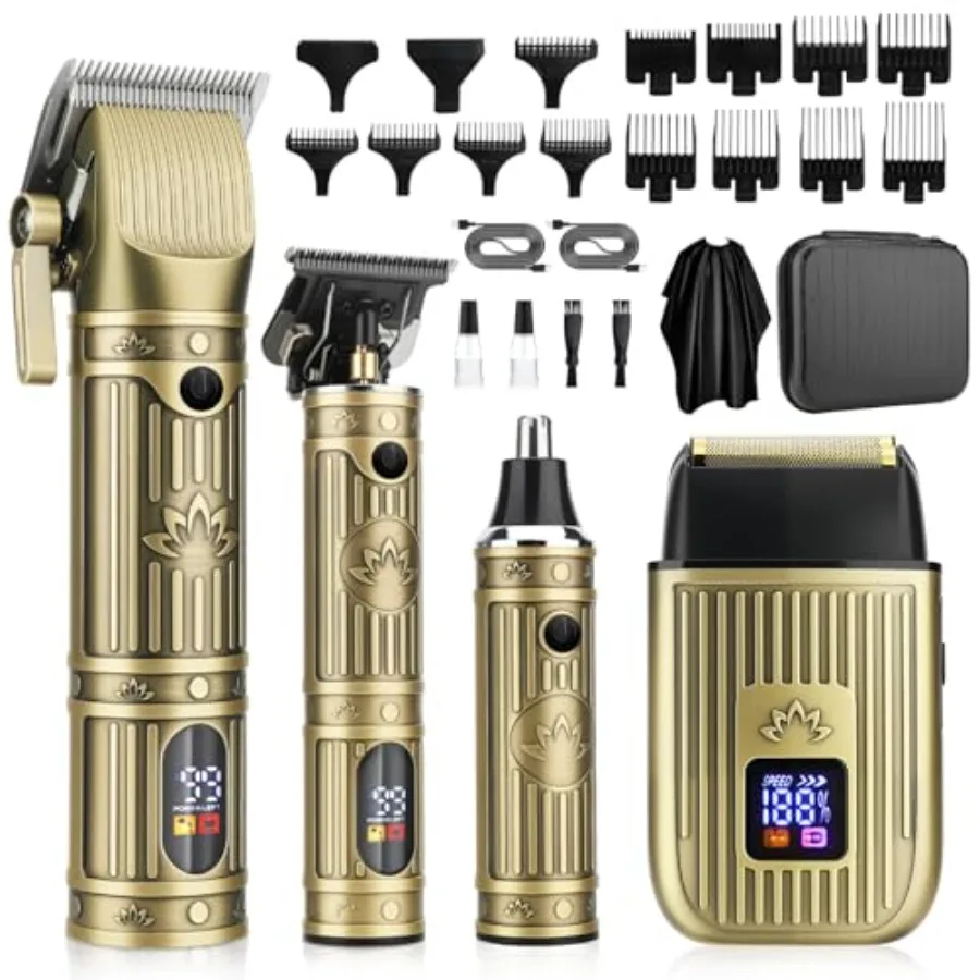 

Hair Clippers for Men Professional, Beard Trimmer Hair Trimmer Kit, Cordless Clippers and Trimmers Set, Electric Razor Shavers