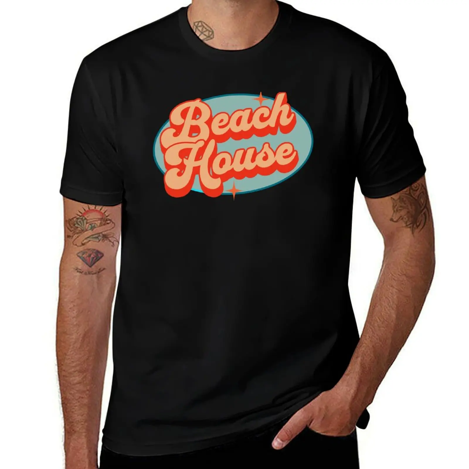

BeacH House Band Retro T-Shirt Summer Fashion Casual Tee Shirt
