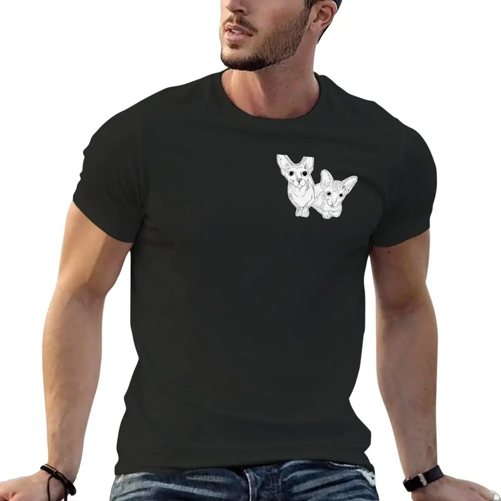 

Sphynx Kittens T-Shirt hippie clothes rapper graphic tees t shirts men