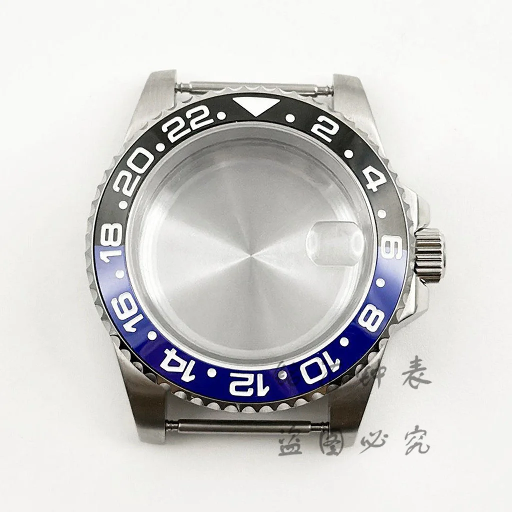 NH35 40MM SUB GMT Black Blue Ceramic Insert Watch Case Fit NH34 NH35 NH36 NH38 ETA 2824 PT5000 Movement Watch Stainless Steel