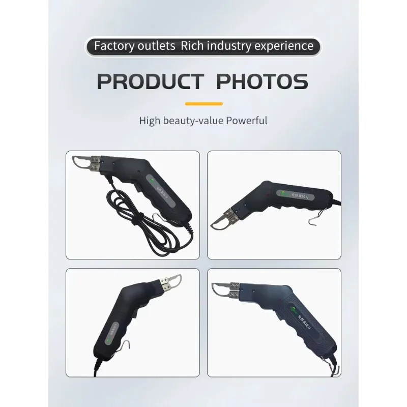 Handheld Electric Hot Knife Fabric Heating Cutter Metal Construction for Non-Woven Fabric Rope Curtain
