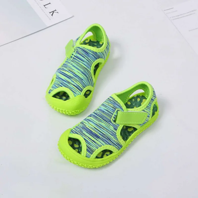 Kids Sandals Summer Baby Girl Boy Non-slip Outdoor Sneaker Candy Color Casual Beach Sandals Children Breathable Girl Shoeصنادل