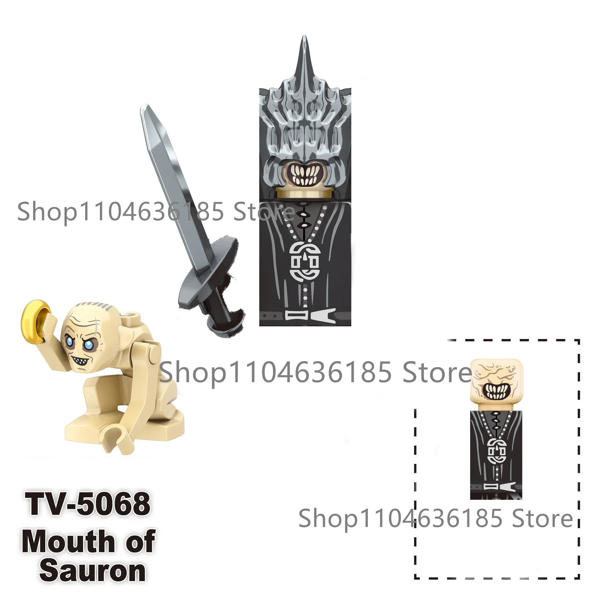 Neue Herr der Ringe Figuren-Modelle Elfen Orks Armee Gandalf Saruman Game of Thrones Actionfiguren Bausteine Spielzeug Geschenke