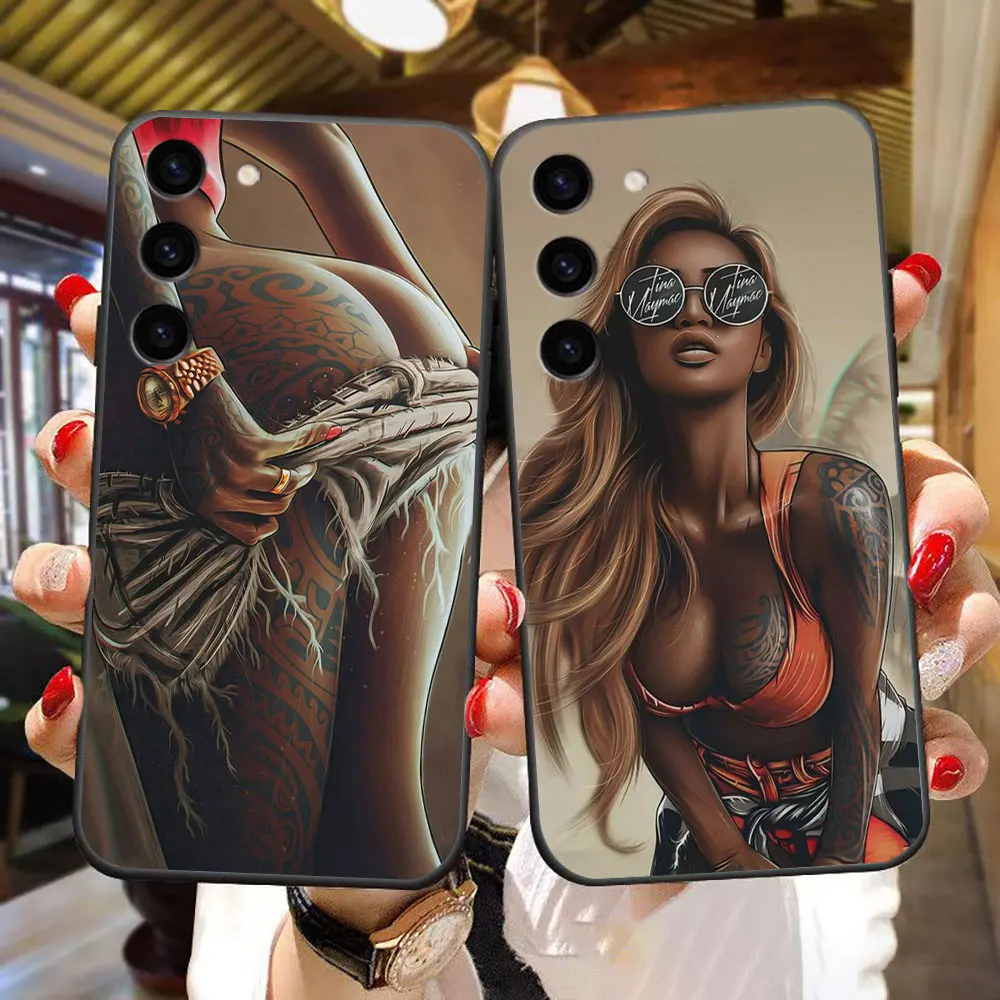 

Sexy Tattooed Girl Cover Phone Case For Samsung Galaxy S25 S24 S23 S22 S21 S20 FE S10 S9 ULTRA PLUS LITE TPU Case Shell Capa