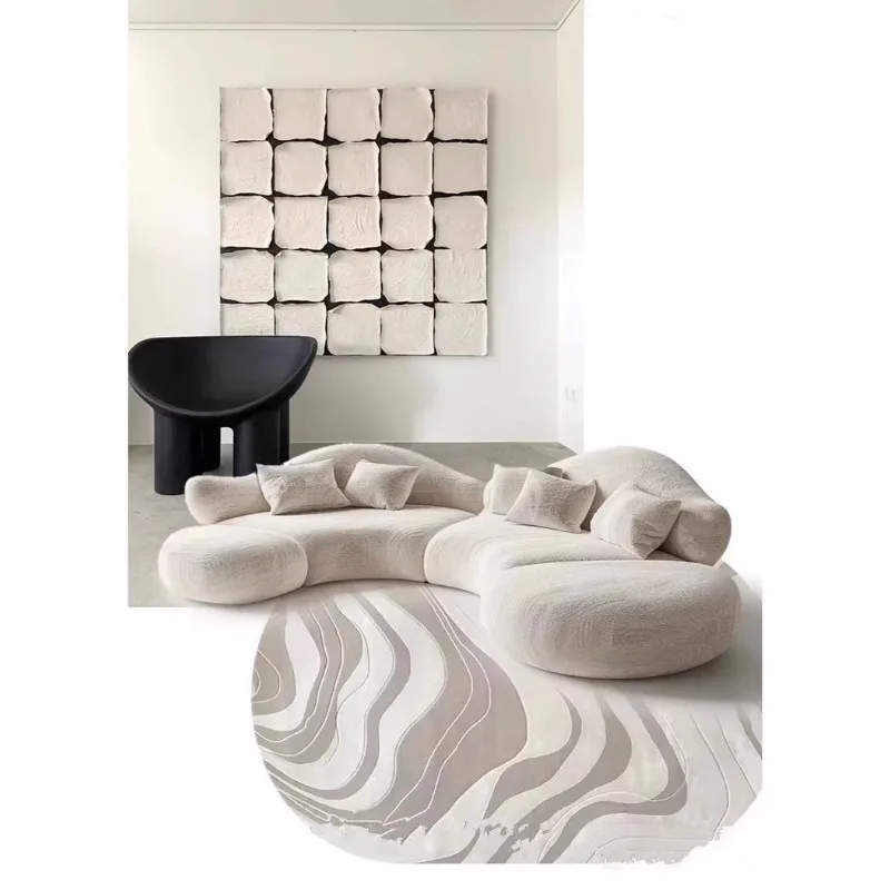 

Living room Island creative special-shaped sofa curved combination fabric beauty salon