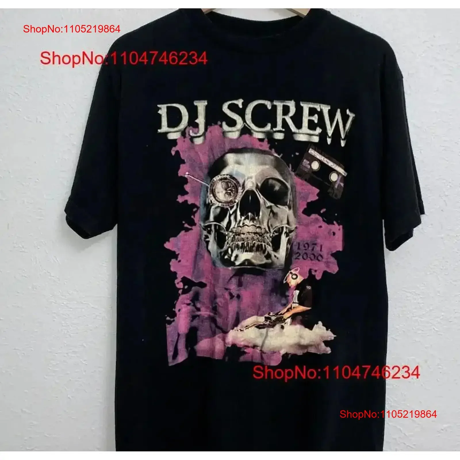 

Vtg DJ Screw Heavy Cotton Black All Size Classic T Shirt vintage Washed Stretched Breathable homme Slightly streetwear vintage