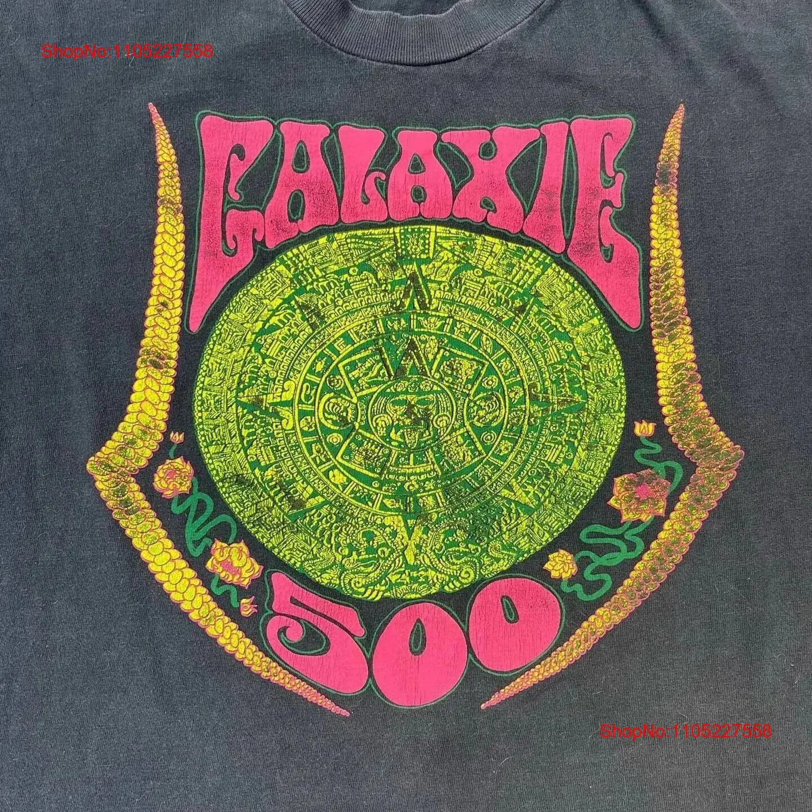 Galaxie 500 banda remake preto manga curta t camisa vtg ni1632 vintage lavado topo para uso diário homme moda respirável