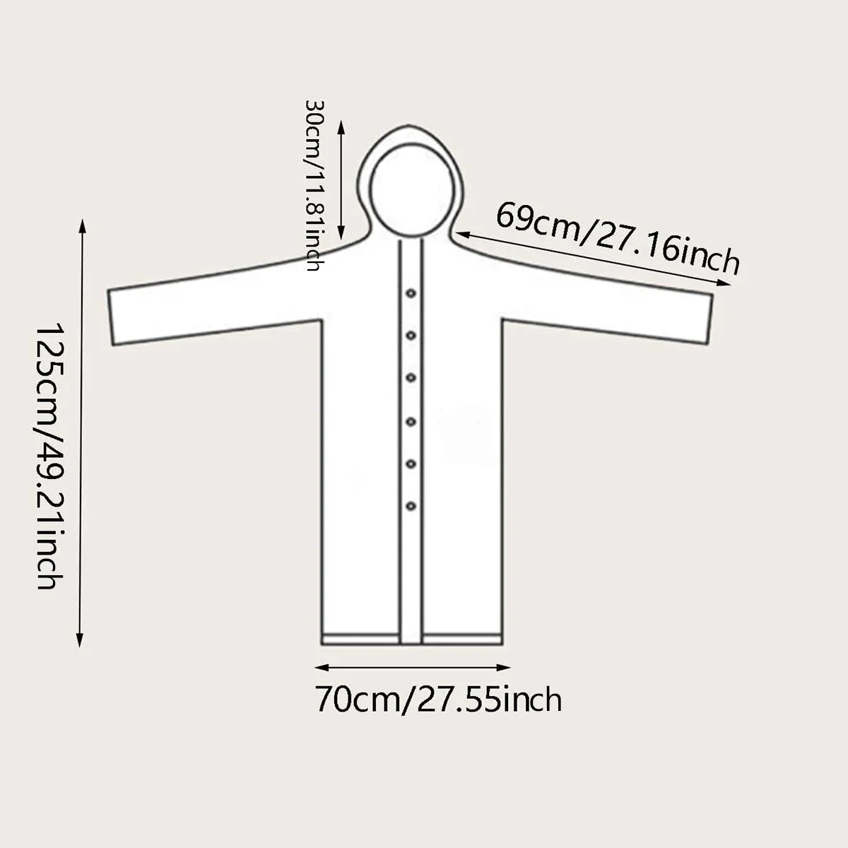 1pc - Outdoor lightweight one-piece long raincoat with thickened multi-functional windbreaker raincoat image 3
