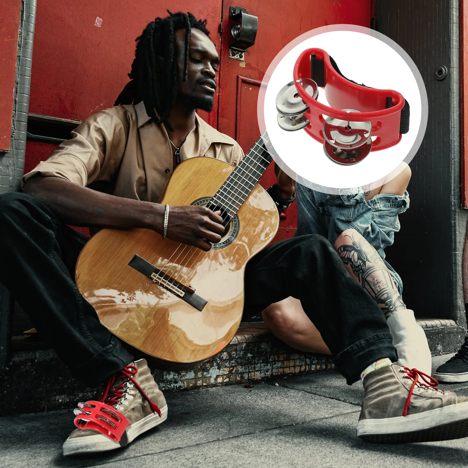 

Foot Bell Shake Rhythm Percussion Alloy Kids Tambourine Unique Instruments Child Musical Adult Foot Bell