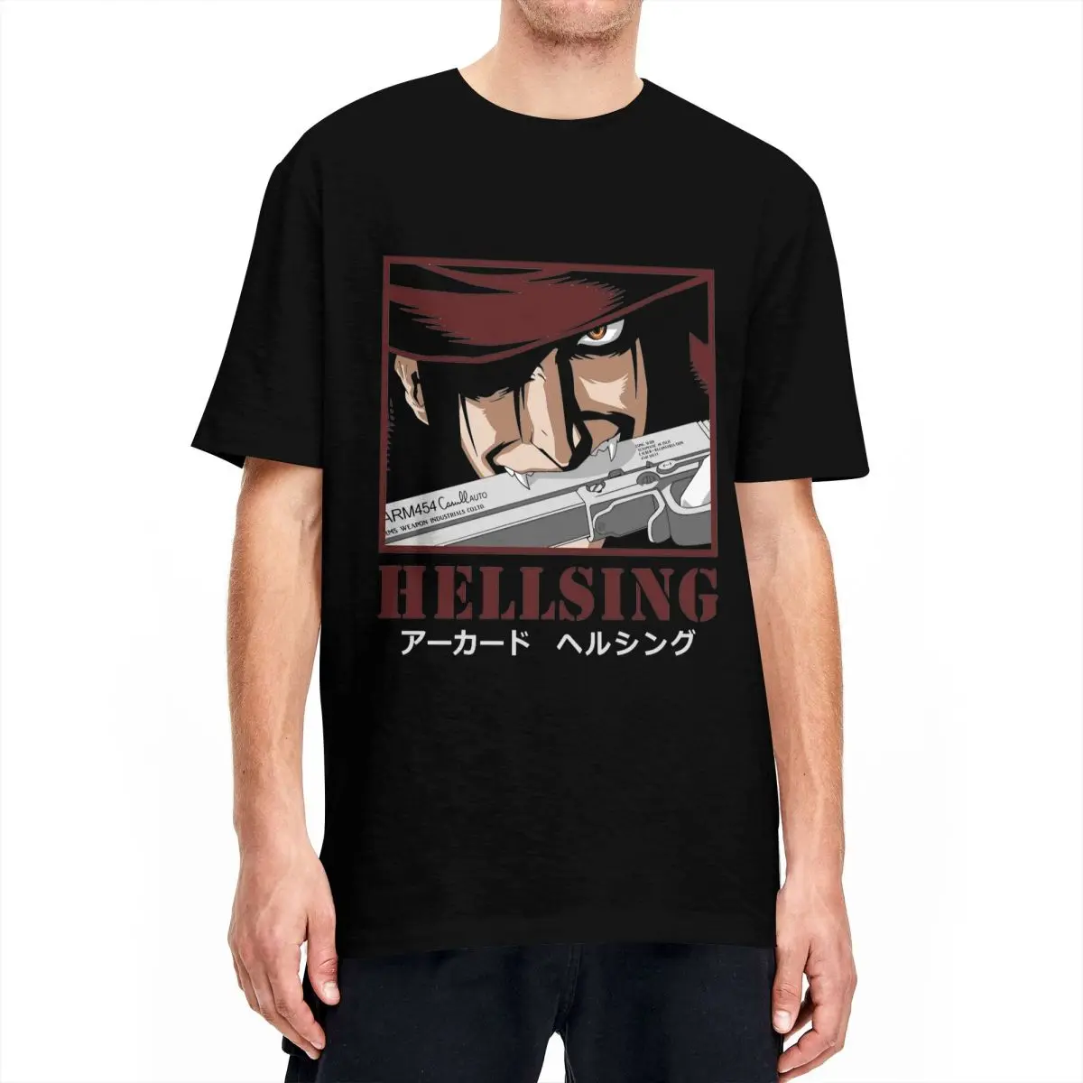 Hellsing Alucard Jackal T Shirt for Men Women 100% Cotton Fashion for Male T-Shirt Crewneck Tees Short Sleeve Clothes 4XL 5XL