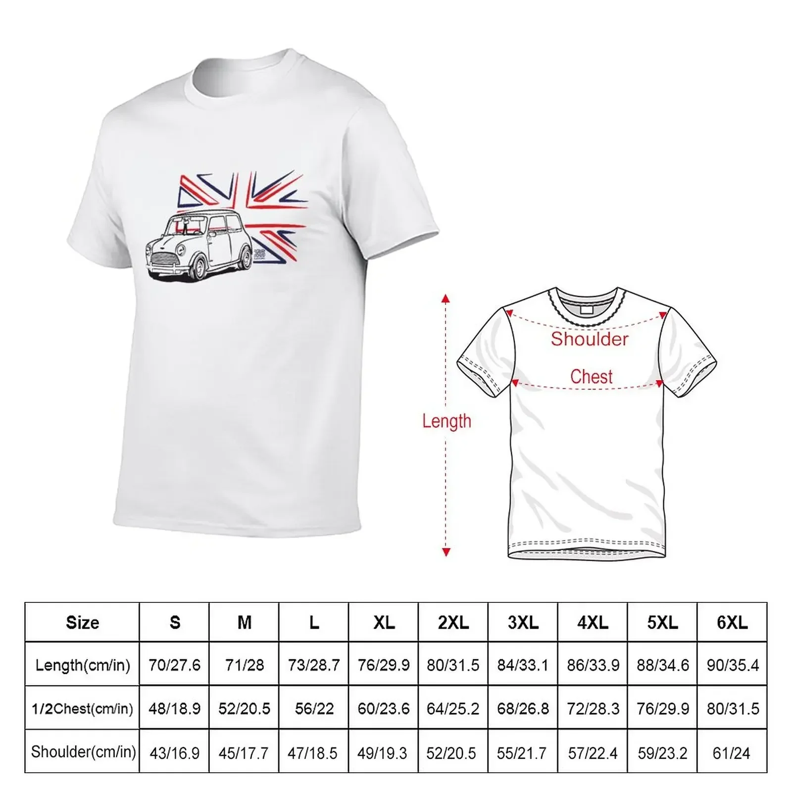 Classic Mini Cooper Austin With Great Britain Flag T-Shirt plain summer clothes sweat shirts, men