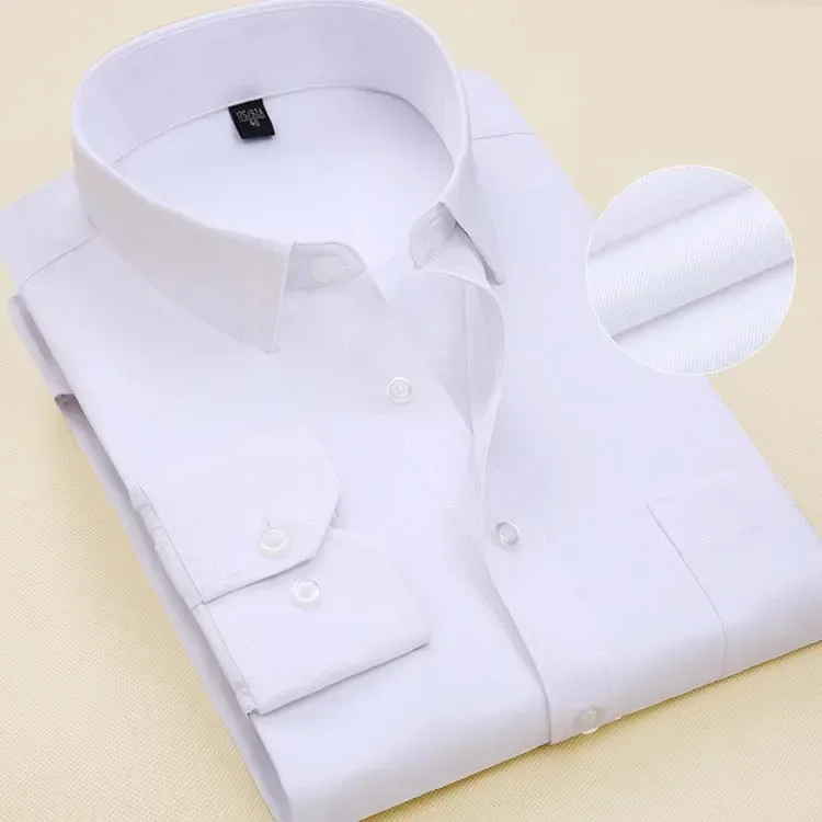 

Fashion Brand Shirt Men's Long Sleeve Solid Color Business Office Formal Men Dress Shirt Plus Size Male Shirt Spring Chemise 7XL