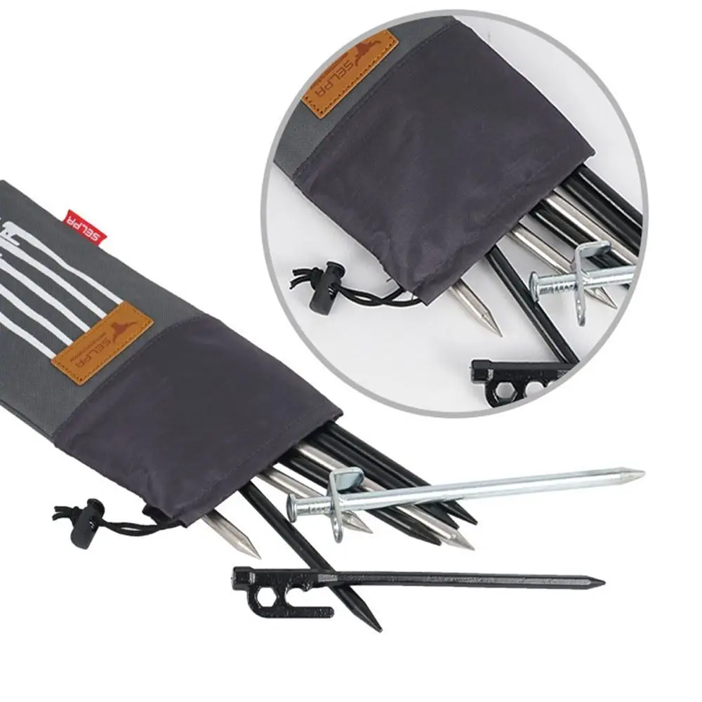 3 Sizes Outdoor Hammer Wind Rope Nail/Pegs Cover Case Tent Pegs Bag Storage Pouch Bundle Pocket