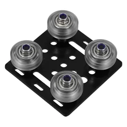 Accesorios de perfil de polea Piezas de impresora 3d europea Placa de soporte de hierro con rueda