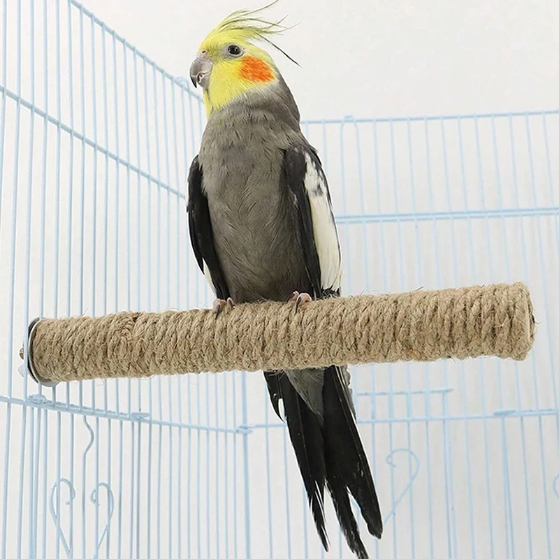 1PC Bird grinding claw rod Parrot standing rod Cage accessories twine standing rod bird toy supplies