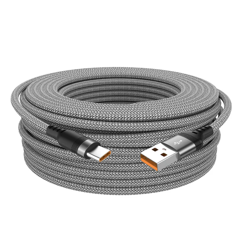 5m/8m Extra Long Data Cable Nylon USB Type C 5A Fast Charging Cable for Samsung Huawei Xiaomi Data Wire Cord Charger Cables