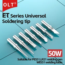 5PCS ET Series Soldering iron tips for weller WES50 wes51 wesd51 Soldering Station Welder PES51 LR21 Handles ETB ETA ETD ETS ETL