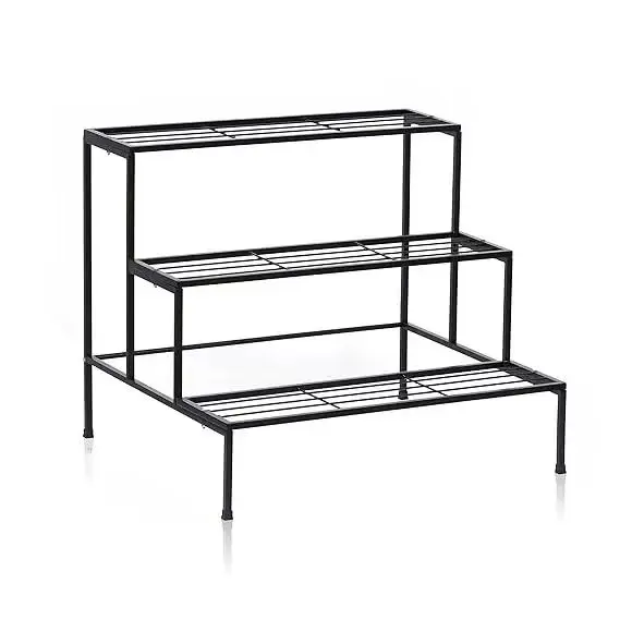 

High Quality Foldable 3-Tier Metal Indoor/Outdoor Plant Stand Home Decor Garden Step Shelf for Flower Pot Display Designed for