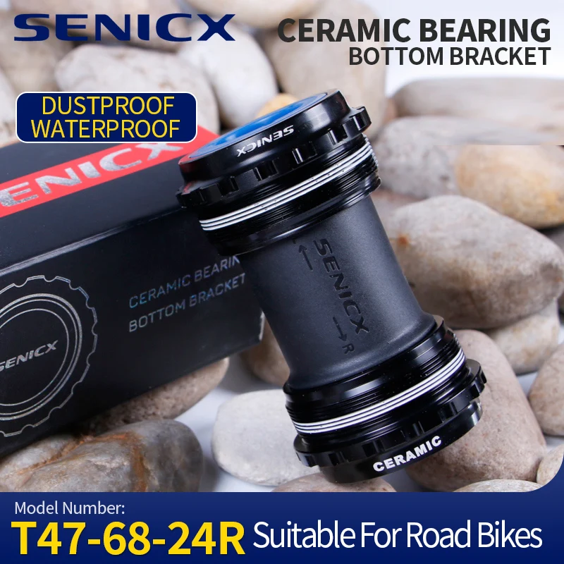 

SENICX T47 68mm Ceramic Bottom Bracket Suitable for Shimano/SRAM GXP Road Bike Crank 24mm Shaft Gravel Bicycle Central Movement