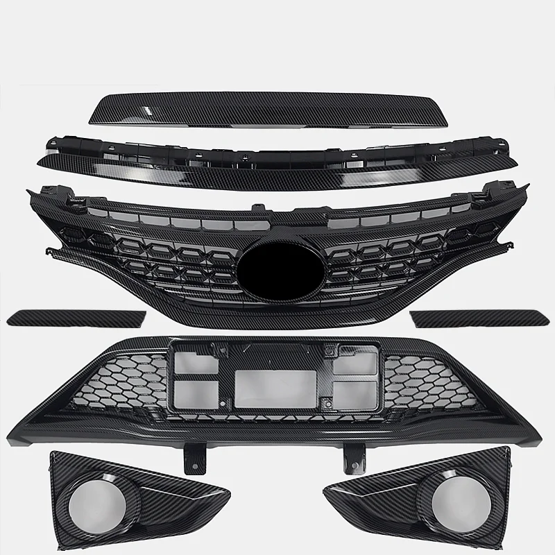 

Car Front Bumper Grill for Toyota Reiz 13-17 modified bottom grille fog light frame trips net Radiator