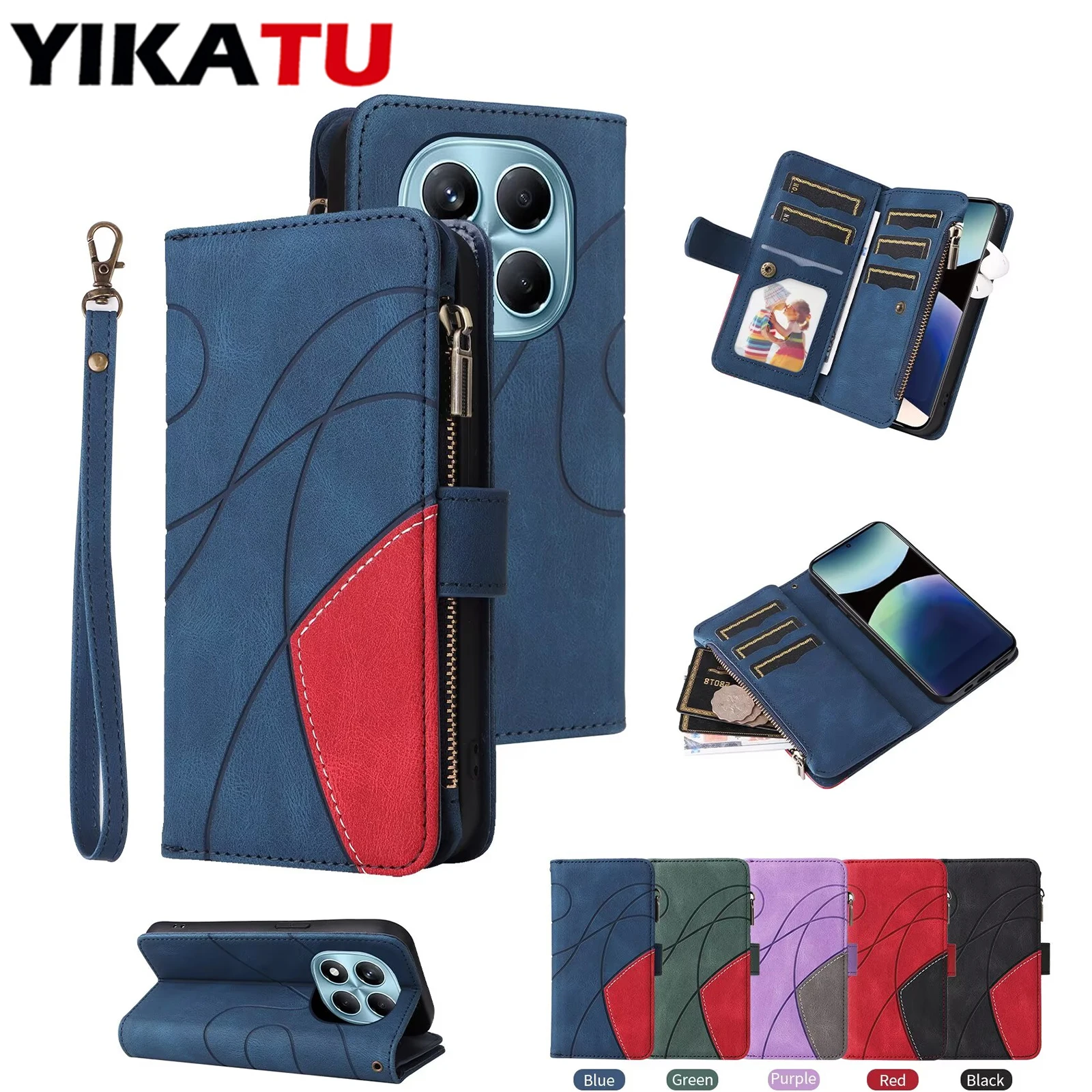 

Magnetic Wallet Case For Xiaomi Poco X6 X5 X3 M6 M5 M4 M3 Pro M5S F7 F6 F3 C75 C71 C65 X4 GT X3 NFC 5G Leather Funda Card Cover