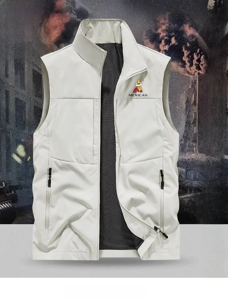 

Мужской жилет для активного отдыха, весна-лето, свободный крой, быстросохнущий, для рыбалки и фотографии, в мексиканском стиле