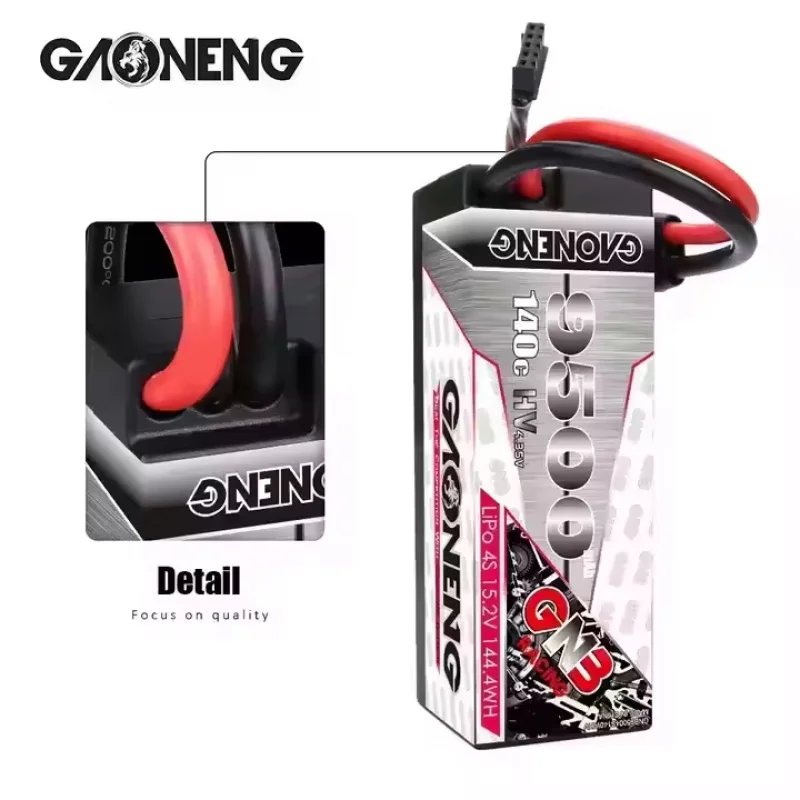 GNB Gaoneng 9500mAh 4s2p 15.2v 140C 144.4W long life hv RC LiPo battery