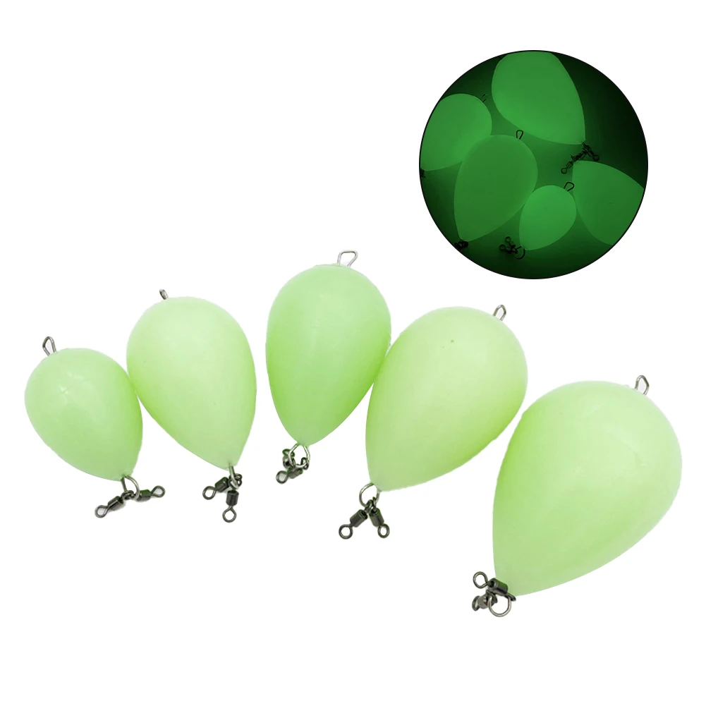 Bobber Vissen Float Nacht Vissen 1 Stuks Vissen Float Acryl Groen Hoge Kwaliteit Lichtgevende Ei Multi-Size Duurzaam