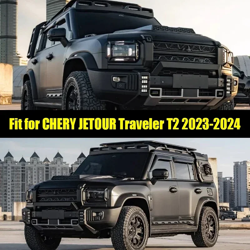 

New! Car Front Bumper Grille Suitable for CHERY Jetour Traveller T2 2023 2024 Modification ABS Black Grille Auto Exterior Trim P