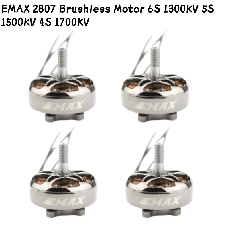 1/2/4pcs EMAX ECOII 2807 1300KV(6S)/1500KV(5S)/1700KV(4S) Motores sem escova para drone de corrida FPV DIY