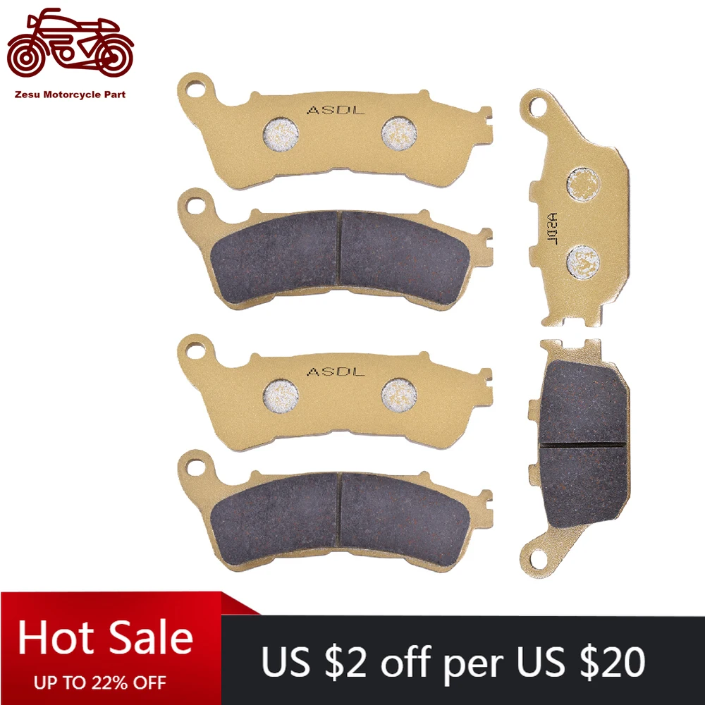 

Motorcycle Front & Rear Brake Pads Disc Set For Honda CBF600 CBF 600 ABS CBR600 XL700 XL700V XL 700 CB1100 2013 CBF1000 CBF 1000