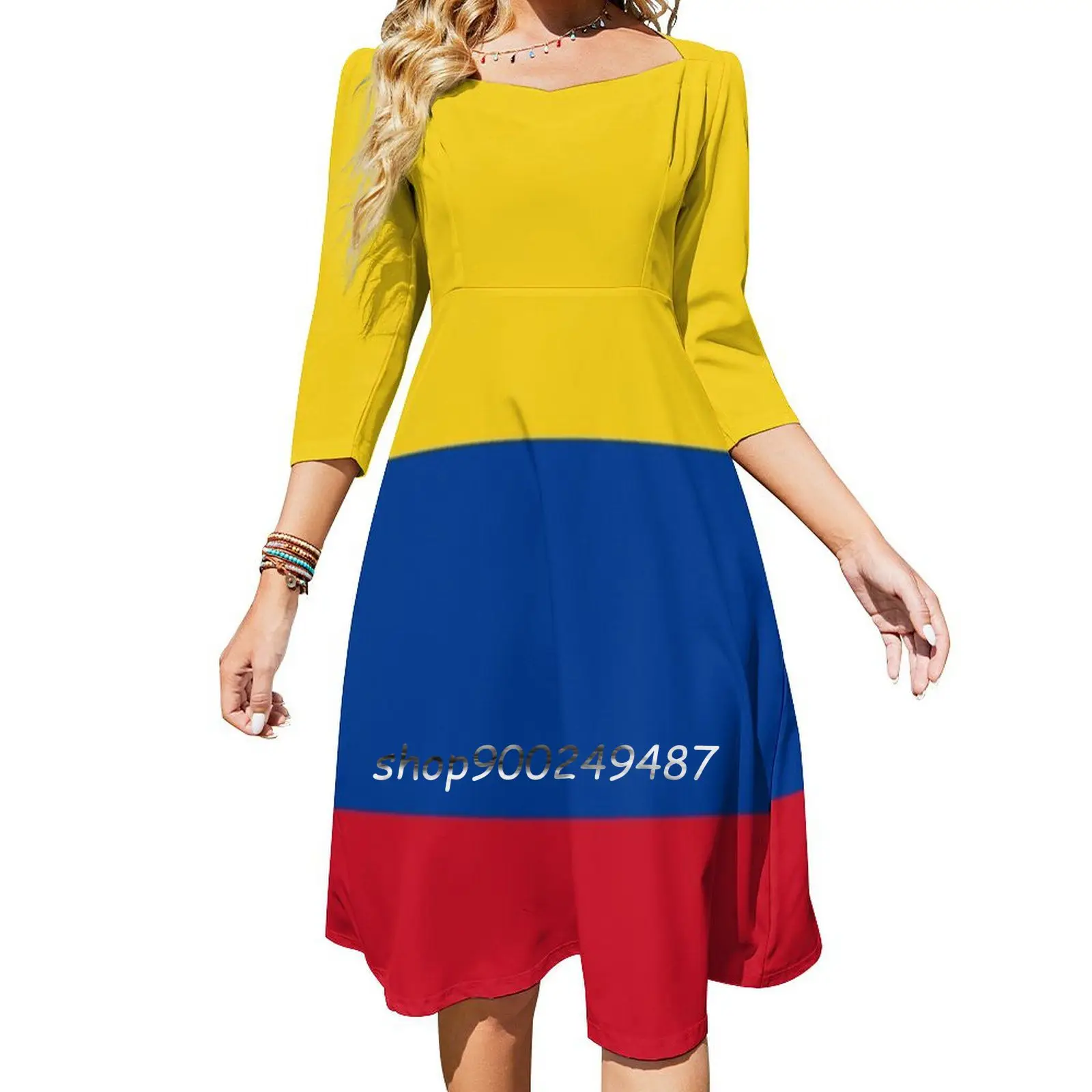 Colombia Sweetheart Knot Flared Dress Fashion Design Large Size Loose Dress Colombia Republic Of Colombia Bogotá República De