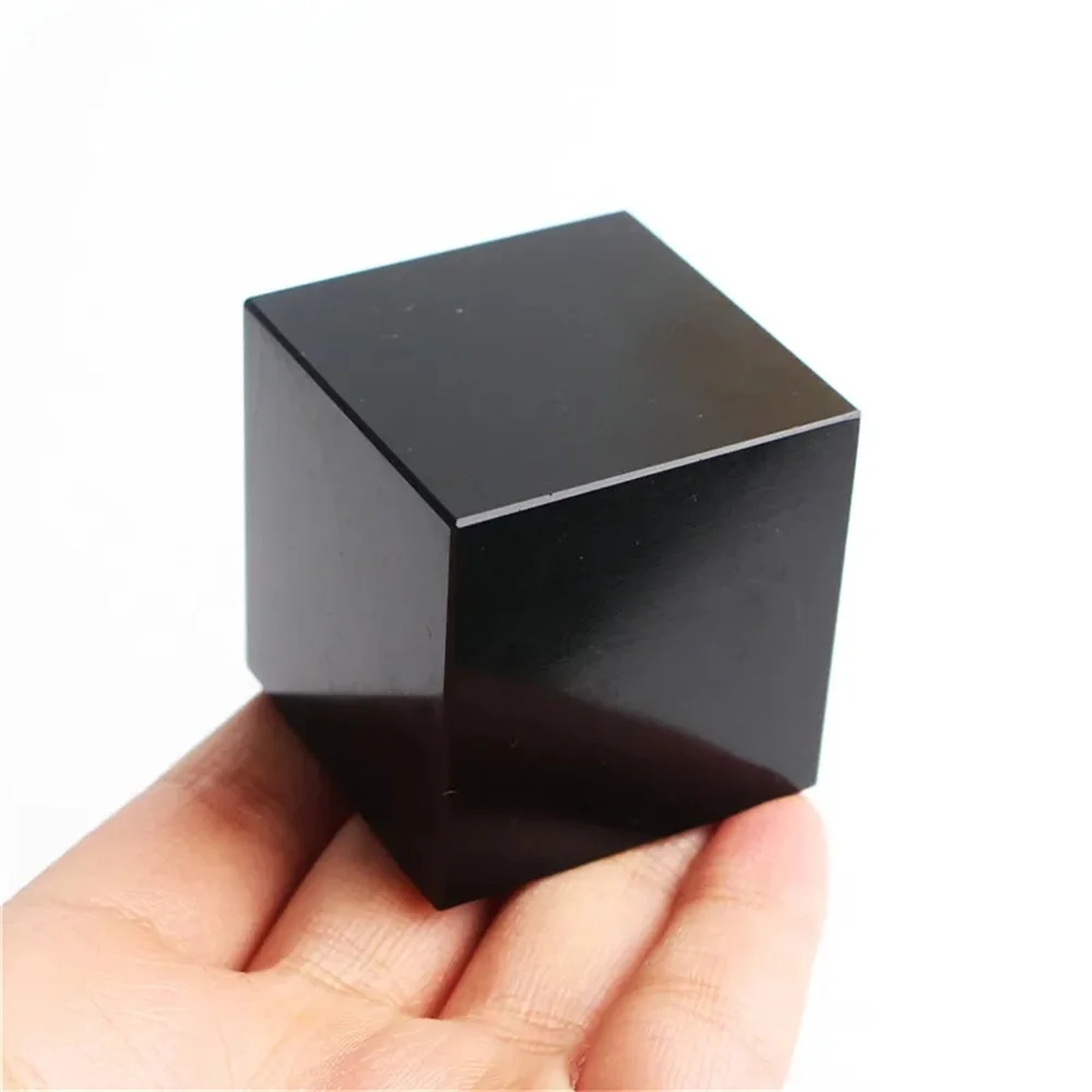 

Natural Crystal Black Obsidian Quartz Cube Crystals Stone Polished Specimen Minerals Healing Stone Home Decoration