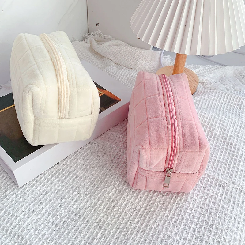 Pen Pouch Large-capacity Student Storage Pencil Case Pink/White/Blue Pillow Design Cosmetic Bag Pencil Case