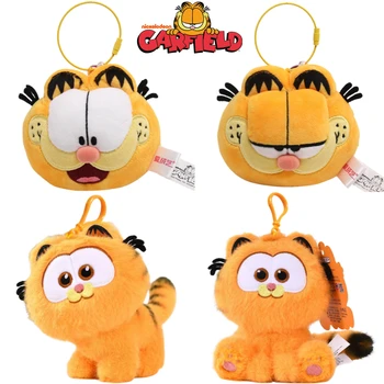 ORIGINAL Garfield Kawaii Soft Plush Toys Keychain Cute Cats Anime Stuffed Animals Peluche Doll Pendants Birthdays Gifts For Kids