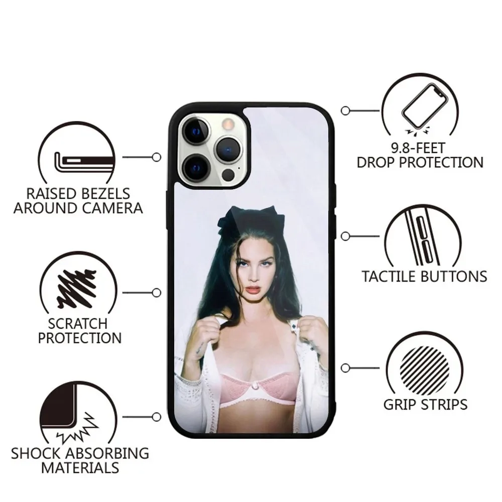 Singer Lana D-Del Rey Phone Case For iPhone 16,15,14,13,12,11,Plus,Pro,Max,Mini Magsafe Magnetic Wireless Charging