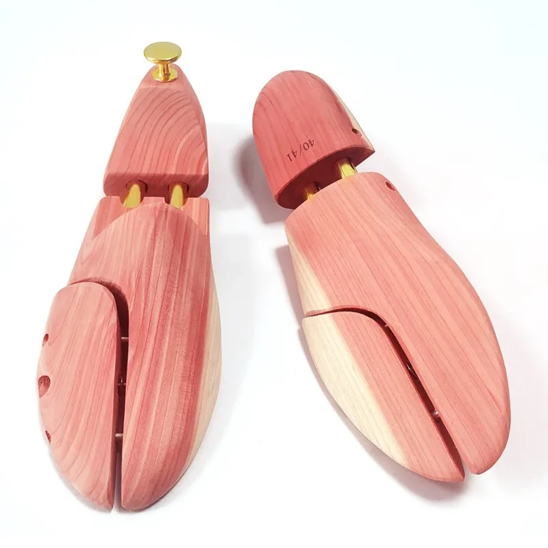 

New Twin Tube Red Cedar Wood Adjustable Shoe Shaper Men's Shoe Tree