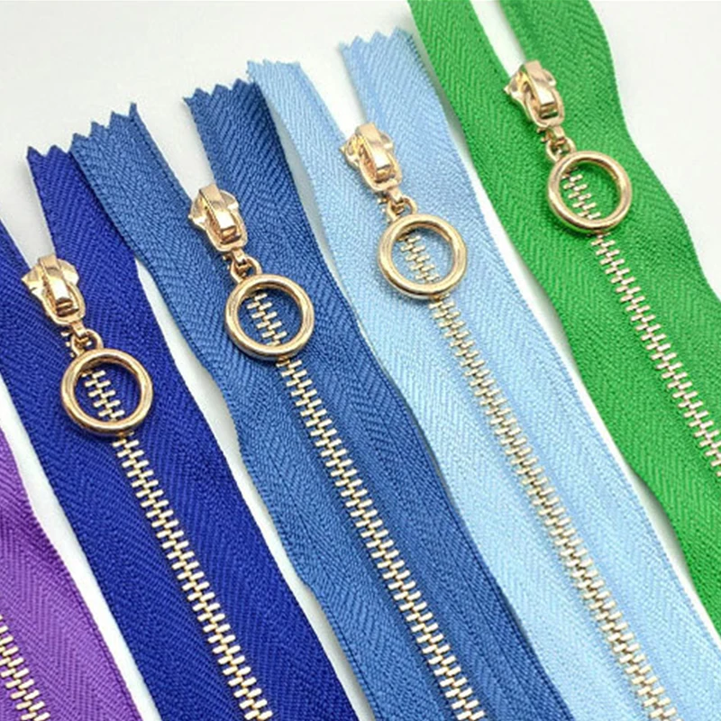 3# Colorful High Quality Close-End 15/20/30/40cm Slider Metal Copper Zippers for Bags Shoes Garment DIY Handcraft Sewing Pocket