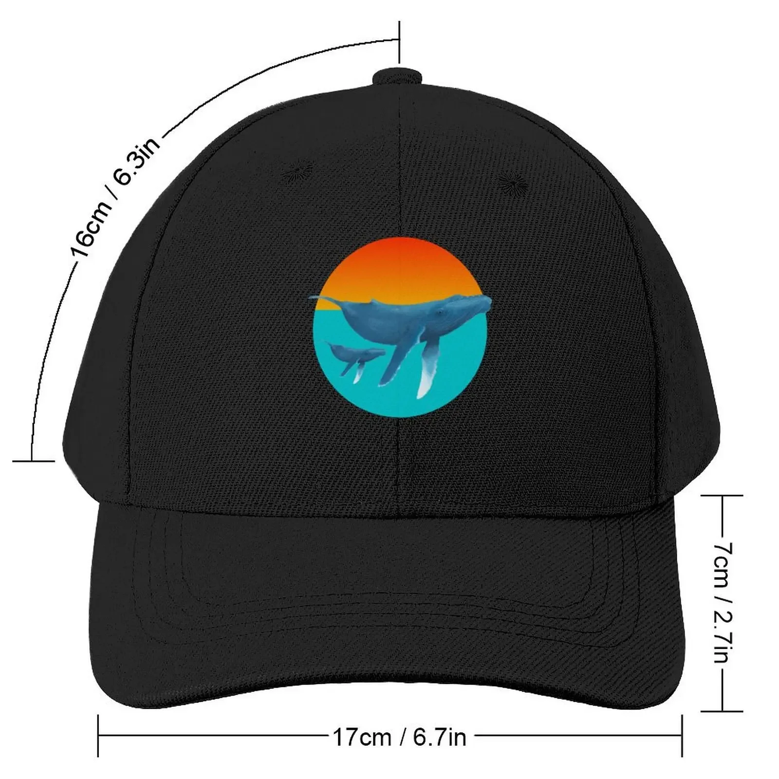 Humpback Whale and Calf Baseball Cap Sports Cap funny hat Vintage Trucker Cap For Women 2025 Men's