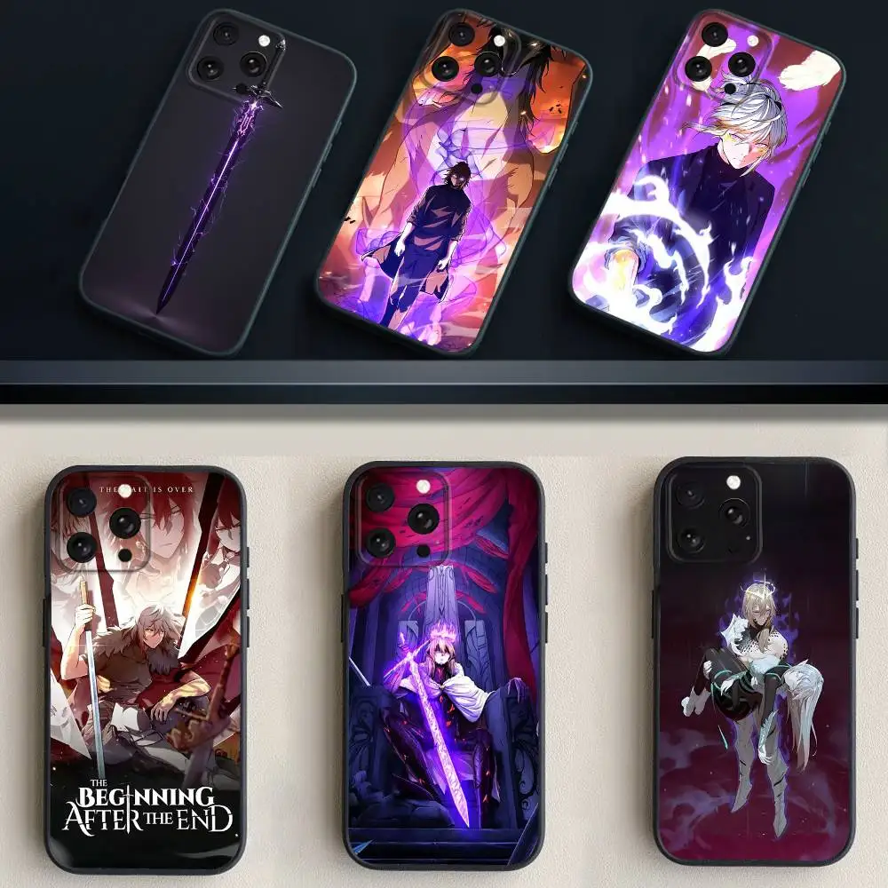 حافظة هاتف B- Beginning After E-End لهاتف iPhone 16,15,14,13,12,11 Plus، Pro Max، XS، X، XR، SE، Mini، 8، 7، غطاء أسود من السيليكون الناعم #1